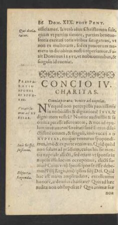 Concio IIV. Charitas.