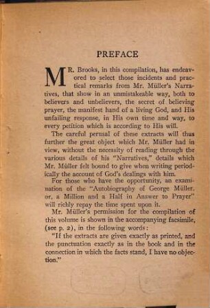 Answers to Prayer from George Müller's Narratives : Compiled by A. E. C. Brooks