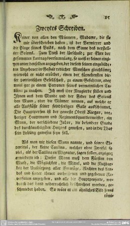 Zweytes Schreiben