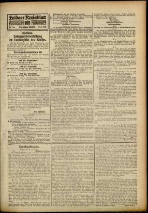 Zweite Ausgabe vom Samstag, den 11. Mai 1918.