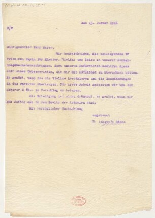 Brief an Fritz Meyer : 15.01.1916