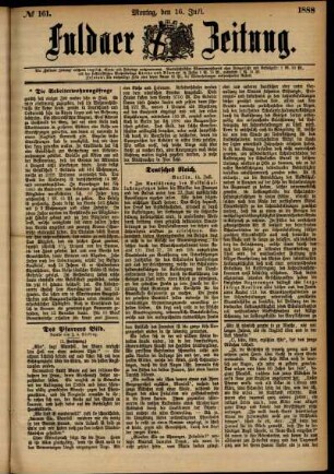 Ausgabe vom Montag, den 16. Juli 1888.