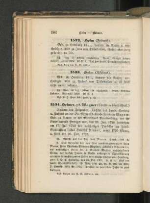 1534. Helmer, geb. Wagner (Christiane Louise Charl.).