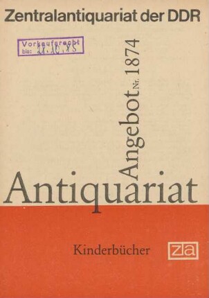 Nr. 1874: Kinderbücher