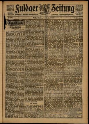 Dritte Ausgabe vom Samstag, den 20. Juni 1903.