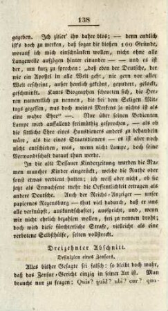 Dreizehnter Abschnitt
