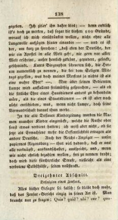 Dreizehnter Abschnitt