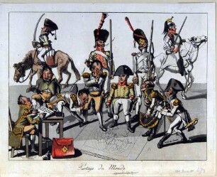 Napoleon-Karikatur: "Die Einteilung der Erde"