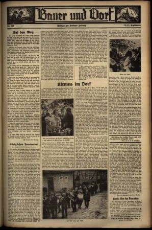 Dritte Ausgabe vom Sonntag, den 22. September 1935.