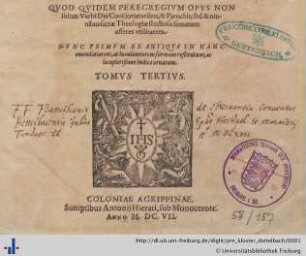 [Provenienz]: Kloster Dettelbach
