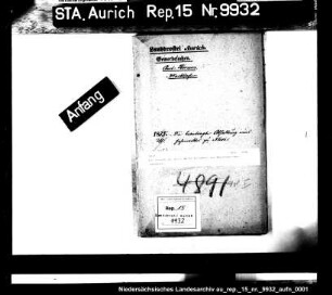 Die Gesuche aus Nesse um die Erlaubnis zur Abhaltung eines Jahrmarkts