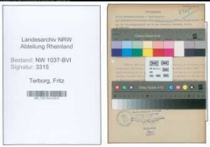 Entnazifizierung Fritz Terborg , geb. 11.06.1890 (Gerichtsvollzieher)