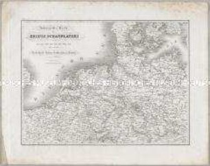Karten und Plane zur Kriegsgeschichte von Bayern: Uebersichtskarte des Kriegsschauplatzes waehrend der Jahre 1800, 1805, 1806, 1807, 1809, 1813, 1814, und 1815