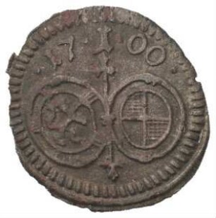 Fundmünze, Pfennig (einseitig), 1700