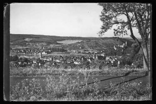 Blick aus Richtung Wartberg über die Altstadt, Burg und Kreuzwertheim