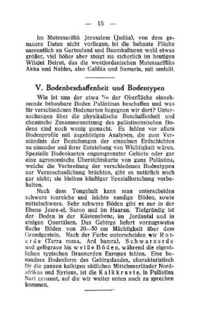 V. Bodenbeschaffenheit und Bodentypen
