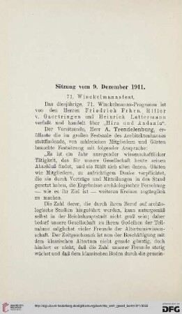 Sitzung vom 9. Dezember 1911