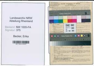 Entnazifizierung Erika Becker , geb. 07.11.1912 (Packerin)