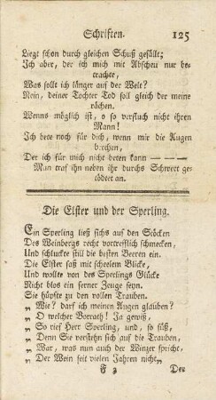 Die Elster und der Sperling