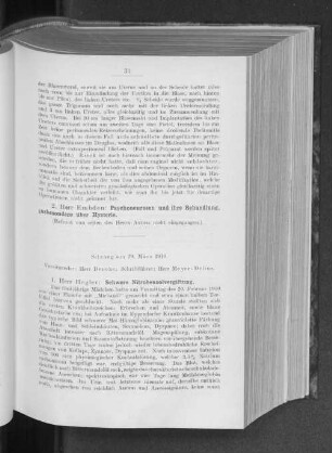 Sitzung am 29. März 1910.