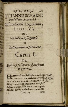 Liber VI. De Sophisticis Syllogismis, & Fallaciarum refutatione.
