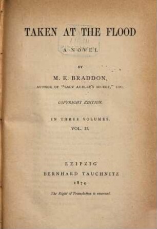 Taken at the flood : a novel, 2