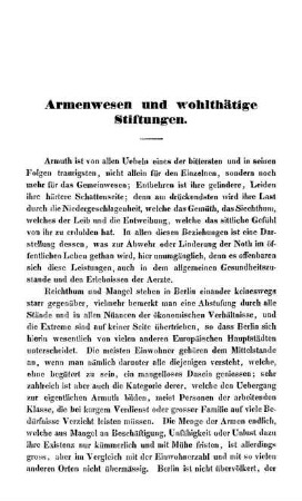 Armenwesen und wohlthätige Stiftungen.