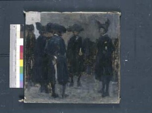 Studie zu " Bauern vor der Kirche"