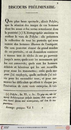 Discours préliminaire