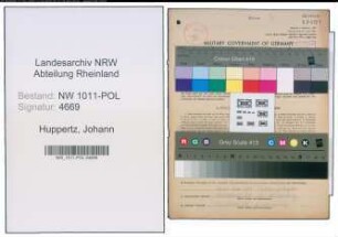 Entnazifizierung Johann Huppertz , geb. 07.05.1916 (Polizeibeamter)