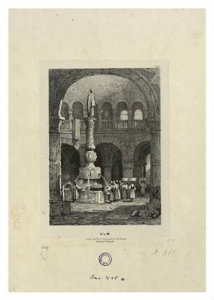 St. Hildegardbrunnen im Neuen Bau. um 1836