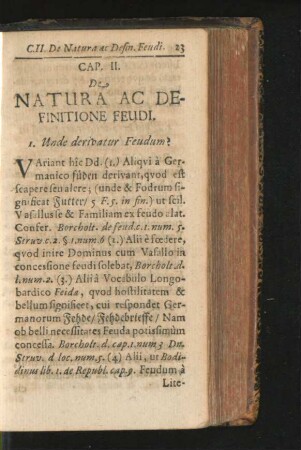 Cap. II. De Natura Ac Definitione Feudi.