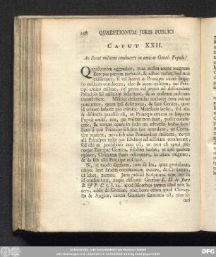 Caput XXII. An liceat militem conducere in amicae Gentis Populo?