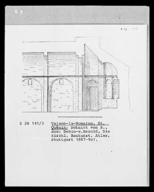 Vaison-la-Romaine, Schnitt von Saint-Quénin