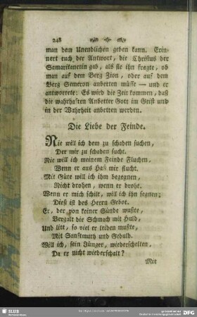 Die Liebe der Feinde