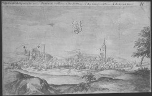 Ansicht von Beltzig : Ansicht von Beltzig. Zeichnung (1701/1750)