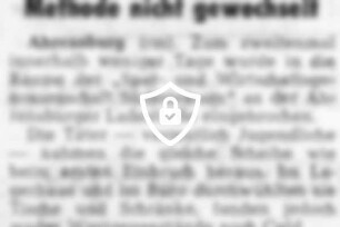 Methode nicht gewechselt