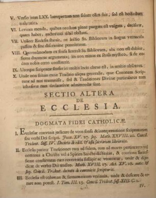 Sectio altera de Ecclesia.