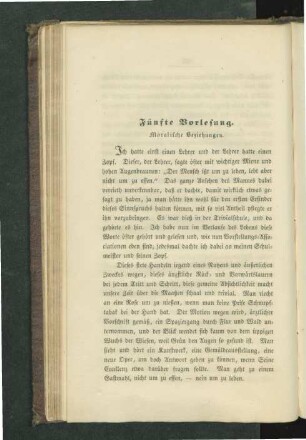 Fünfte Vorlesung. Moralische Beziehungen