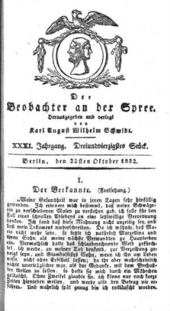 43. Stueck, 22. Oktober 1832