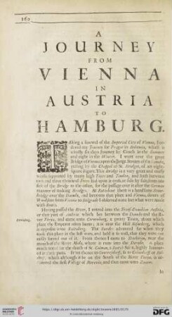 A Journey from Vienna in Austria to Hamburg