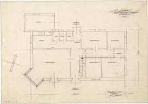 Gsaenger, Gustav; Lenggries (Bayern); Landhaus Dr. Mulfinger, Landhaus Joedicke - Landhaus Mulfinger (Grundriss EG)
