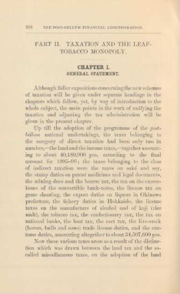 Chapter I. General statement