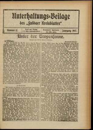 Ausgabe vom Sonntag, den 29. April 1917.