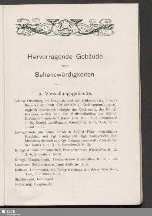Hervorragende Gebäude und Sehenswürdigkeiten