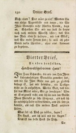 Vierter Brief. An eben denselben