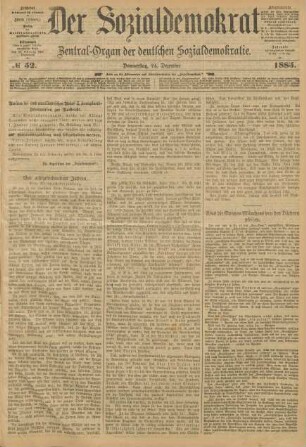 No 52. Donnerstag, 24. Dezember 1885.