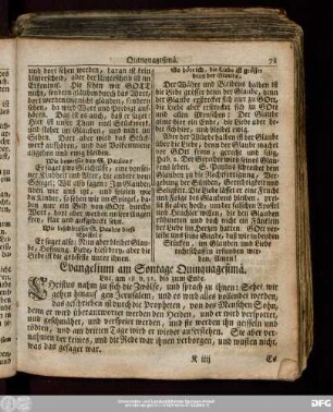 Evangelium am Sontage Quinquagesimä. Luc. am 18. v. 31. bis zum Ende.