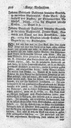 Bewiesene Grundsätze der reinen Mathematik. Bd.1.2.