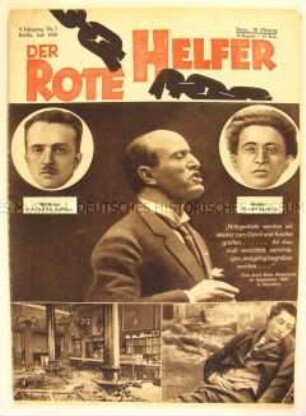 Monatszeitschrift der Roten Hilfe Deutschlands "Der Rote Helfer" u.a. zum Justizterror im faschistischen Italien